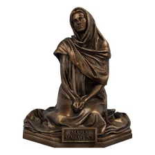 Estátua Figura Religiosa Imagem Maria Madalena Cor Cor Cobre Antigo Foto  mini 1
