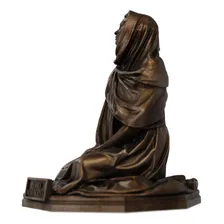 Estátua Figura Religiosa Imagem Maria Madalena Cor Cor Cobre Antigo Foto mini  3