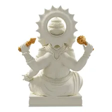 Estátua Ganesha Deus Hindu - Vighnaharta Cor Cor Mármore Dourado Foto mini 4