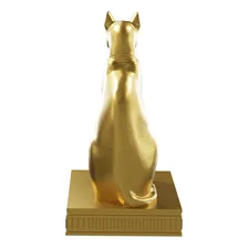Estátua Gato Gayer Anderson Cor Cor Ouro Foto mini 4