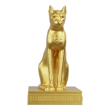 Estátua Gato Gayer Anderson Cor Cor Ouro Foto  mini 1