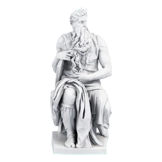 Estátua Moisés - Michelangelo Cor Cor Mármore Foto 1