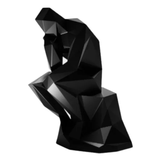 Estátua - O Pensador 15cm Cor Preto Foto 1