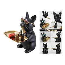 Estátua Porta Objeto Treco Bulldog Enfeite Decoração Suporte Cor Preto Foto mini 3