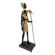 Estátua Ra Deus Egipcio 26cm Em Resina Cor Preto Foto mini 2