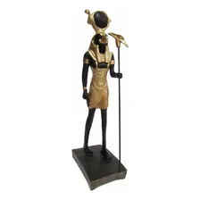 Estátua Ra Deus Egipcio 26cm Em Resina Cor Preto Foto mini 1
