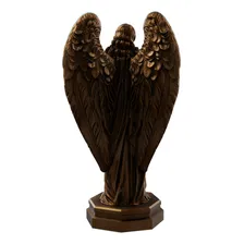 Estátua Religiosa Anjo Da Misericórdia - Arcanjo Cor Cor Cobre Antigo Foto mini 3