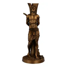 Estátua São Sebastião Estatueta Imagem Católica Cor Co Cobre Antigo Foto mini 1