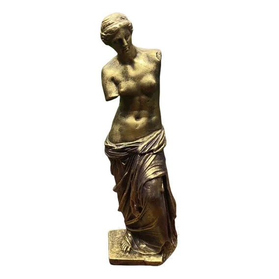 Estátua Venus De Milu - Decoração Resina Cor Dourado Foto 1