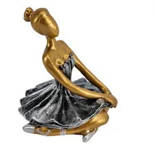Estatueta Decorativa Bailarina Resina Estátua Balé Foto mini 2