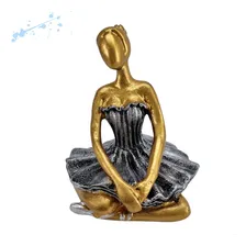 Estatueta Decorativa Bailarina Resina Estátua Balé Foto mini 1