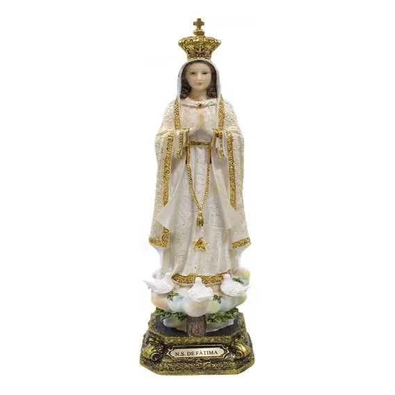 Estatueta Imagem Nossa Senhora De Fatima Enfeite Decorativo Foto 1