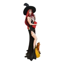 Estatueta Sabrina Bruxa Bruxinha Feiticeira Preto Foto mini 3