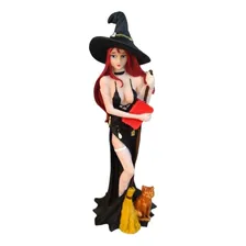 Estatueta Sabrina Bruxa Bruxinha Feiticeira Preto Foto mini 1