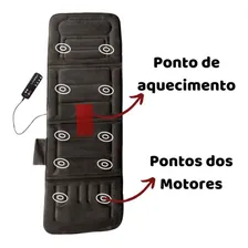 Esteira Massagem 10 Motores Dobrável Aquecimento Lombar 110v/220v Foto mini  3