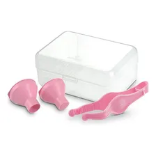 Esterilizador De Mamadeiras Para Microondas 4 Peças Rosa Foto mini 1