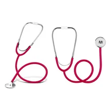 Estetoscópio Básico Simples Enfermagem Hospitalar Vermelho Foto mini 1