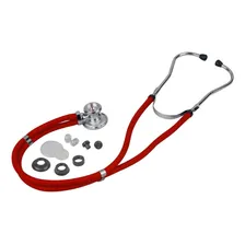 Estetosc贸pio Duplo Rappaport Vermelho Premium Adulto E Inf Foto mini 1