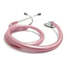 Estetosc贸pio Master Lite Adulto Profissional Esteto Duplo Cor Rosa Perolizado Foto mini 3