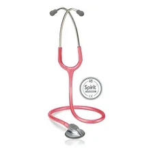 Estetosc贸pio Master Lite Adulto Profissional Esteto Duplo Cor Rosa Perolizado Foto mini 1
