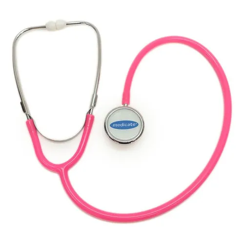 Estetoscópio Medicate Duplo - Cores Diversas Cor Rosa Foto 1
