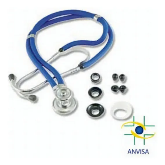 Estetosc贸pio Rappaport Duplo Azul Supermedy Foto 1
