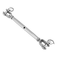 Esticador Em Aço Inox Tubular Garfo X Garfo 12mm Multiuso Barcos Lanchas Iates Veleiros Balsas Travar Cabos De Aço Correntes Esticador Tubular Seavix Usado Em Construção Civil Embarcações Náuticas Foto  mini 1