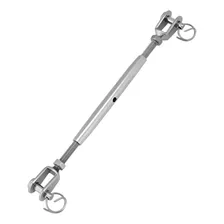 Esticador Em Aço Inox Tubular Garfo X Garfo 12mm Multiuso Barcos Lanchas Iates Veleiros Balsas Travar Cabos De Aço Correntes Esticador Tubular Seavix Usado Em Construção Civil Embarcações Náuticas Foto mini  2