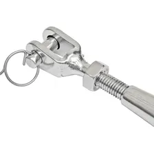 Esticador Em Aço Inox Tubular Garfo X Garfo 12mm Multiuso Barcos Lanchas Iates Veleiros Balsas Travar Cabos De Aço Correntes Esticador Tubular Seavix Usado Em Construção Civil Embarcações Náuticas Foto mini  3