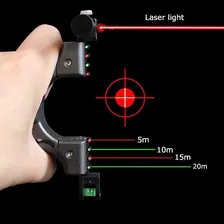 Estilingue Bodoque Atiradeira Profissional Caça Mira Laser Foto mini 4
