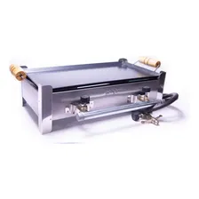 Estilofer fogareiro inox de 2 duas bocas e chapa gás mini fogão Foto mini 4