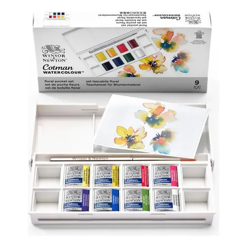 Estojo Aquarela Winsor & Newton Cotman Floral Foto 1