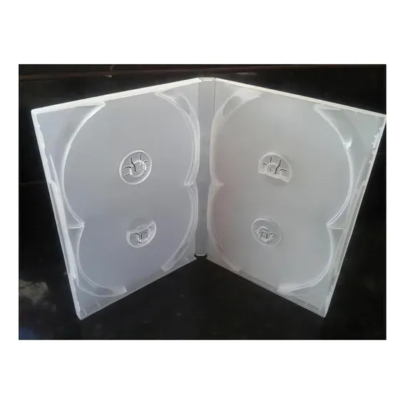 Estojo Box Dvd Transparente Quadruplo 50 Unidades Foto 1