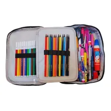 Estojo Box Jumbo Escolar Tactel Gg 150 Pens Cor Azul Foto mini 3
