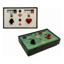 Estojo Caixa Para Baralho Com Marcador De Jogo De Truco Mdf Idioma Português Foto mini 2
