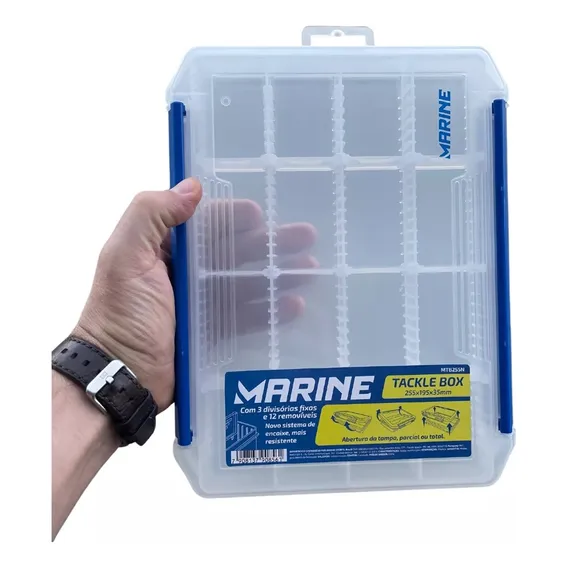 Estojo Caixa Pesca Marine Sports Mtb255n Anzol Jig Isca Arti Cor Branco Foto 1