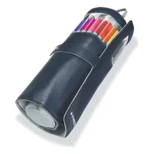 Estojo Caneta Triplus Fineliner Staedtler C/20 Case Preto Tinta Coloridas Exterior Grafite Foto  mini 1