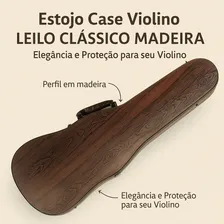 Estojo Case Violino Leilo Clássico Madeira Foto mini  2