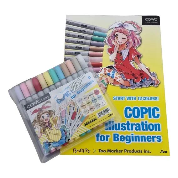 Estojo Copic Ciao 12 Cores Com Livro Ilustrado Copic 5243 Foto 1