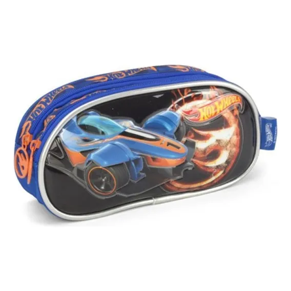 Estojo Duplo Hotwheels - Luxcel Foto 1
