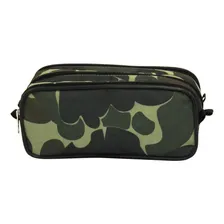Estojo Escolar Com 3 Divisórias Ls Ee2110 Verde Camuflado Foto mini  2