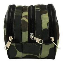 Estojo Escolar Com 3 Divisórias Ls Ee2110 Verde Camuflado Foto mini  3