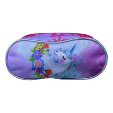 Estojo Escolar De Unicornio Com 2 Reparticoes Foto mini 2