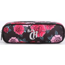Estojo Escolar Duplo Capricho Liberty Black Flores 11326 Dmw Foto mini  2
