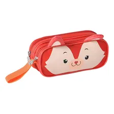 Estojo Escolar Duplo Infantil Animais Raposa Clio Pets Foto mini 1