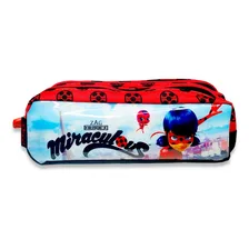 Estojo Escolar Duplo Infantil Ladybug Miraculous Foto  mini 1