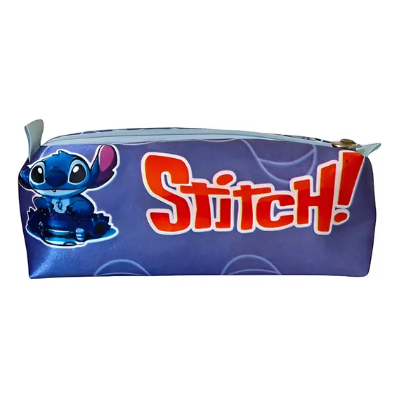 Estojo Escolar Infantil Stitch Azul Menino Foto 1