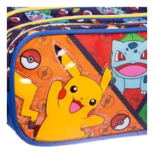 Estojo Escolar Triplo Pokemon Volta Aulas Escolar Caneta Cor Estojo - Pokemon Foto mini 4