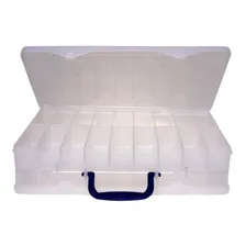 Estojo Hi Ed 36n Transparente Maleta Pesca Guarda Anzol Isca Cor Azul Foto mini 1