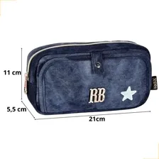 Estojo Jeans Duplo Rebecca Bonbon RB Rb2057 Foto mini 4